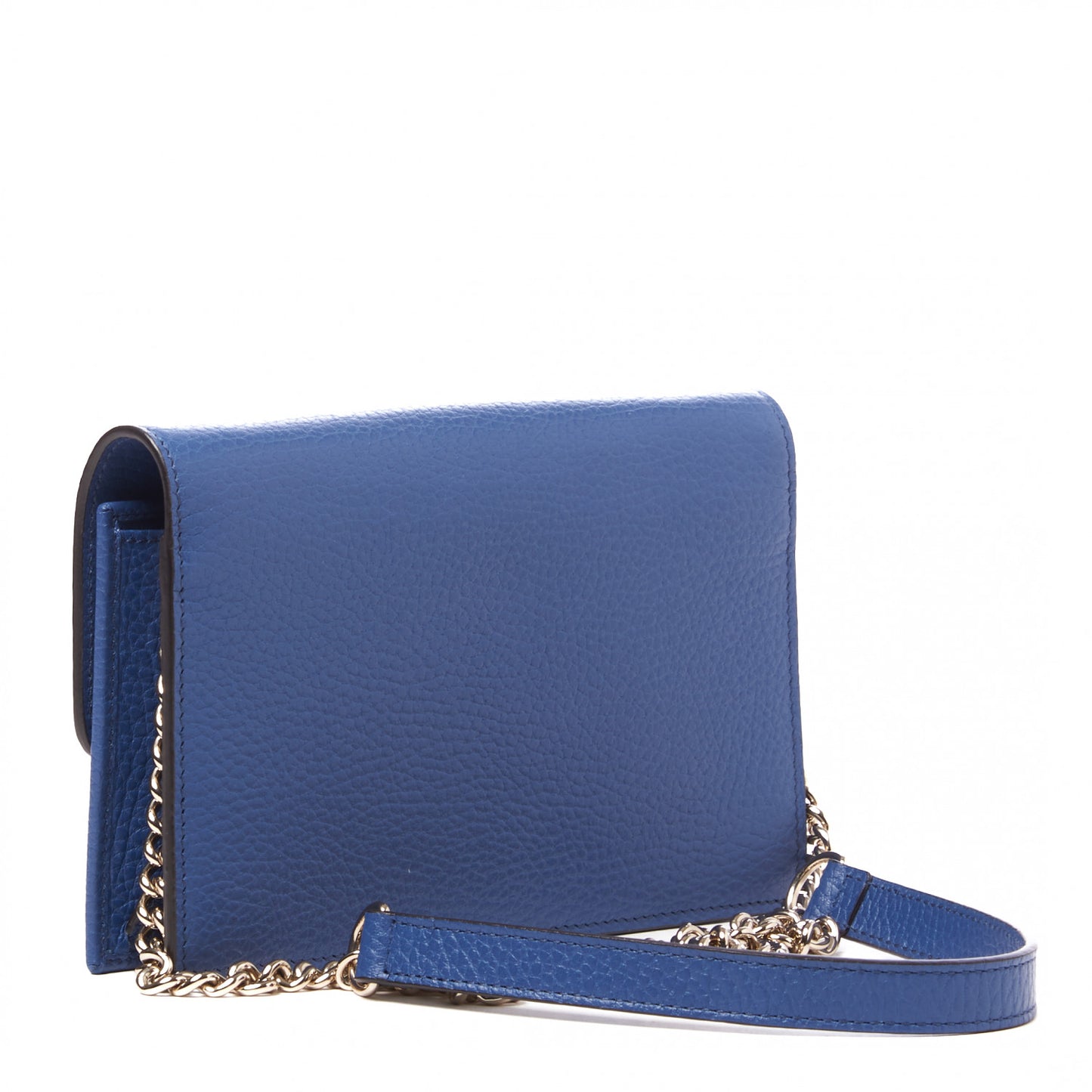 Dollar Calfskin Interlocking G Chain Wallet Caspian