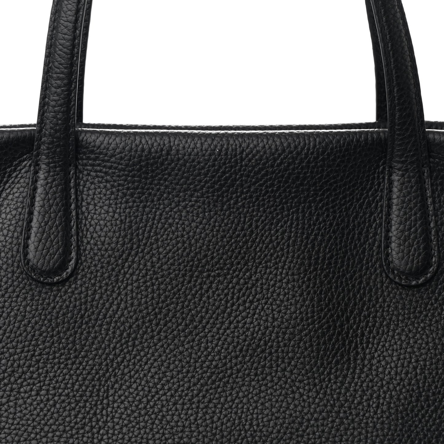 Pebbled Calfskin Everyday Zip Tote Black