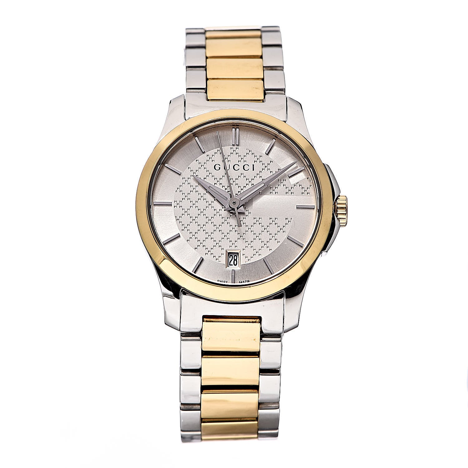 Gucci Stainless Steel 28mm G-Timeless Two Tone Quartz Watch 1 of 7