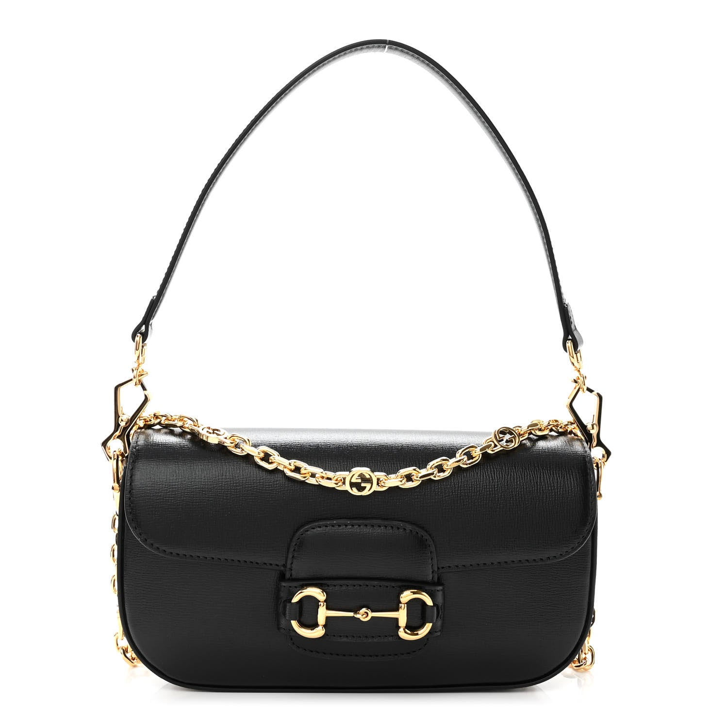 Gucci Azalea Calfskin Small Horsebit 1955 Chain Shoulder Bag Black 1 of 9