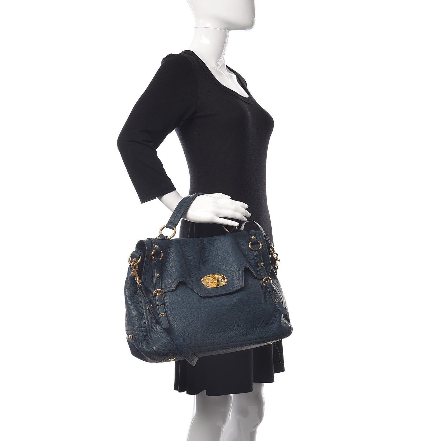 Cervo East-West Flap Satchel Blue