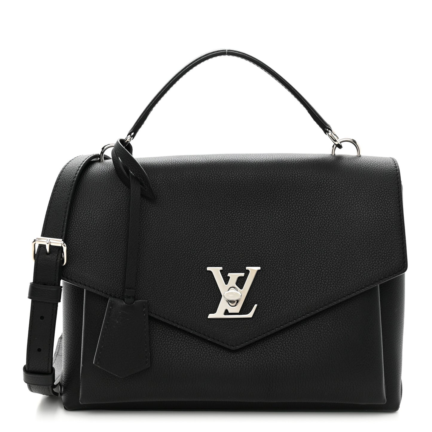 Soft Calfskin My Lockme Top Handle Black