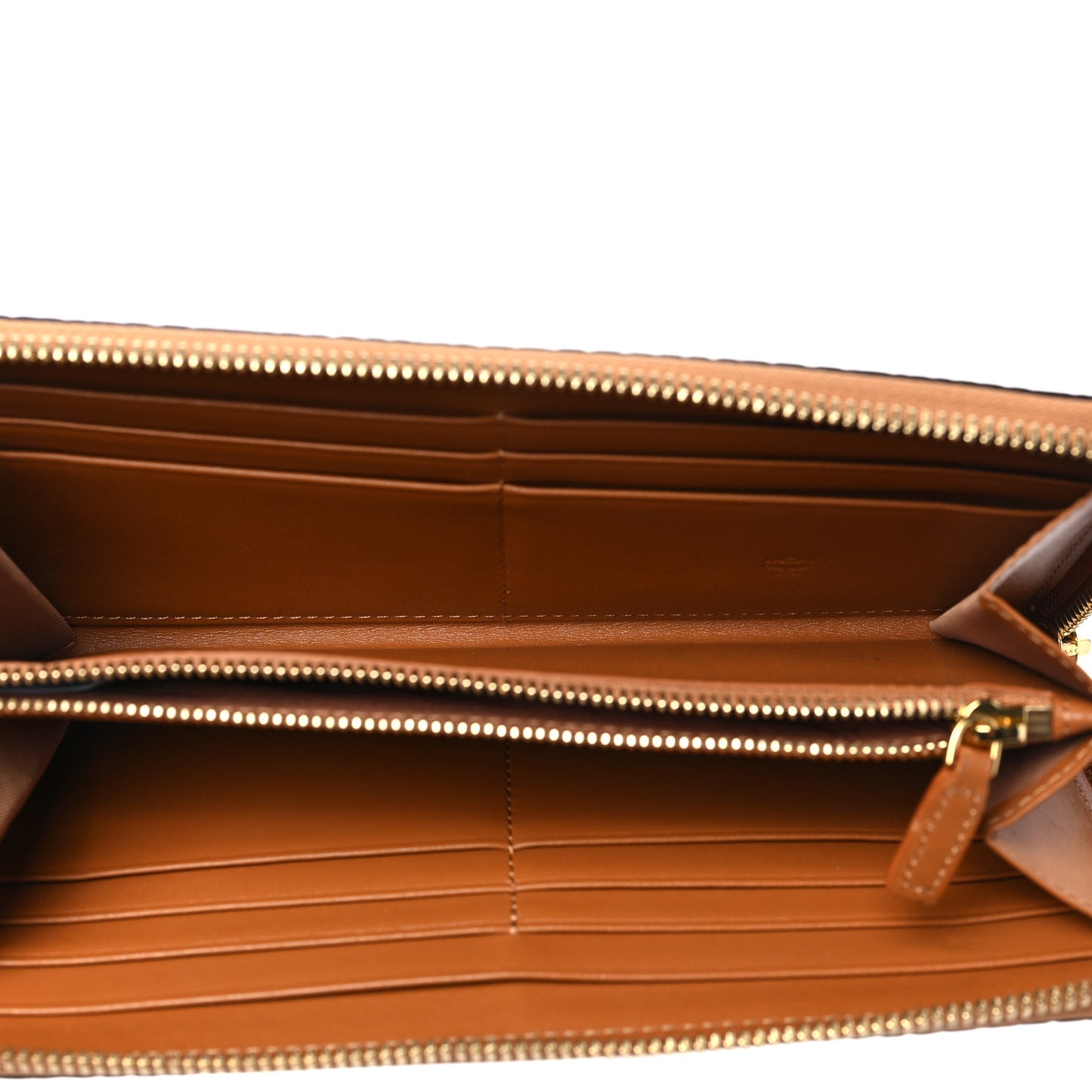 Visetos Large Zip Around Wallet Cognac