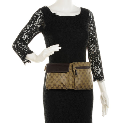 Gucci Monogram Web Belt Bag Dark Brown 2 of 7