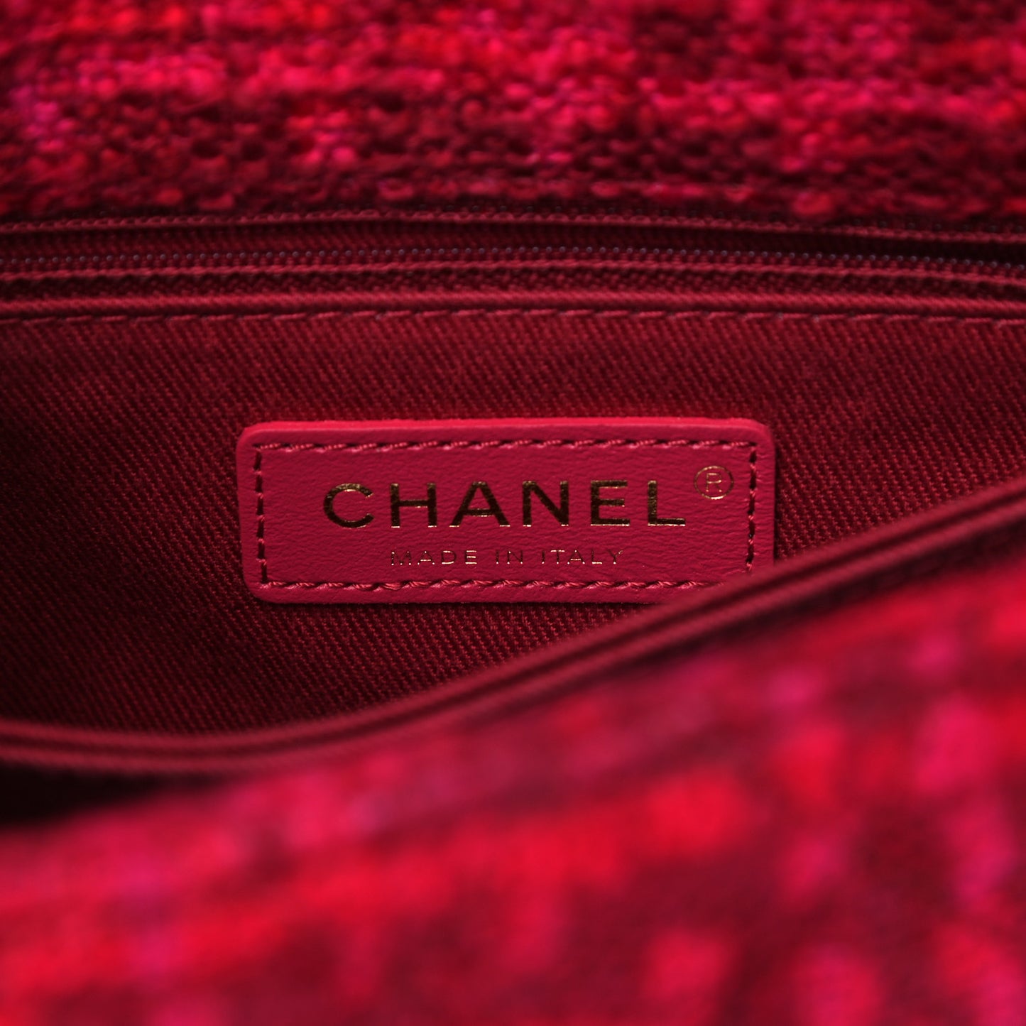 Tweed Mini Coco Handle Flap Fuchsia