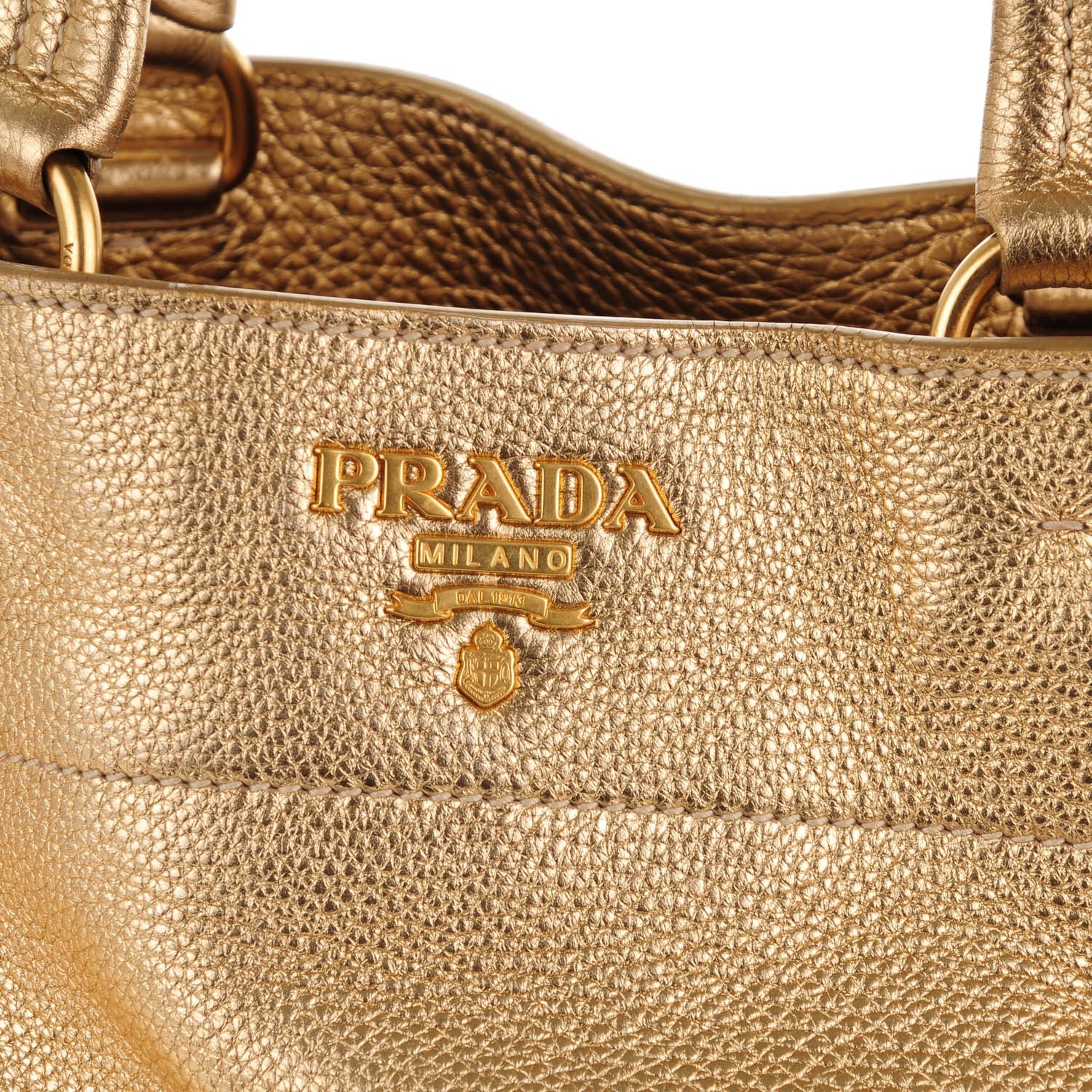 Prada Vitello Daino Shoulder Bag Platino 5 of 10