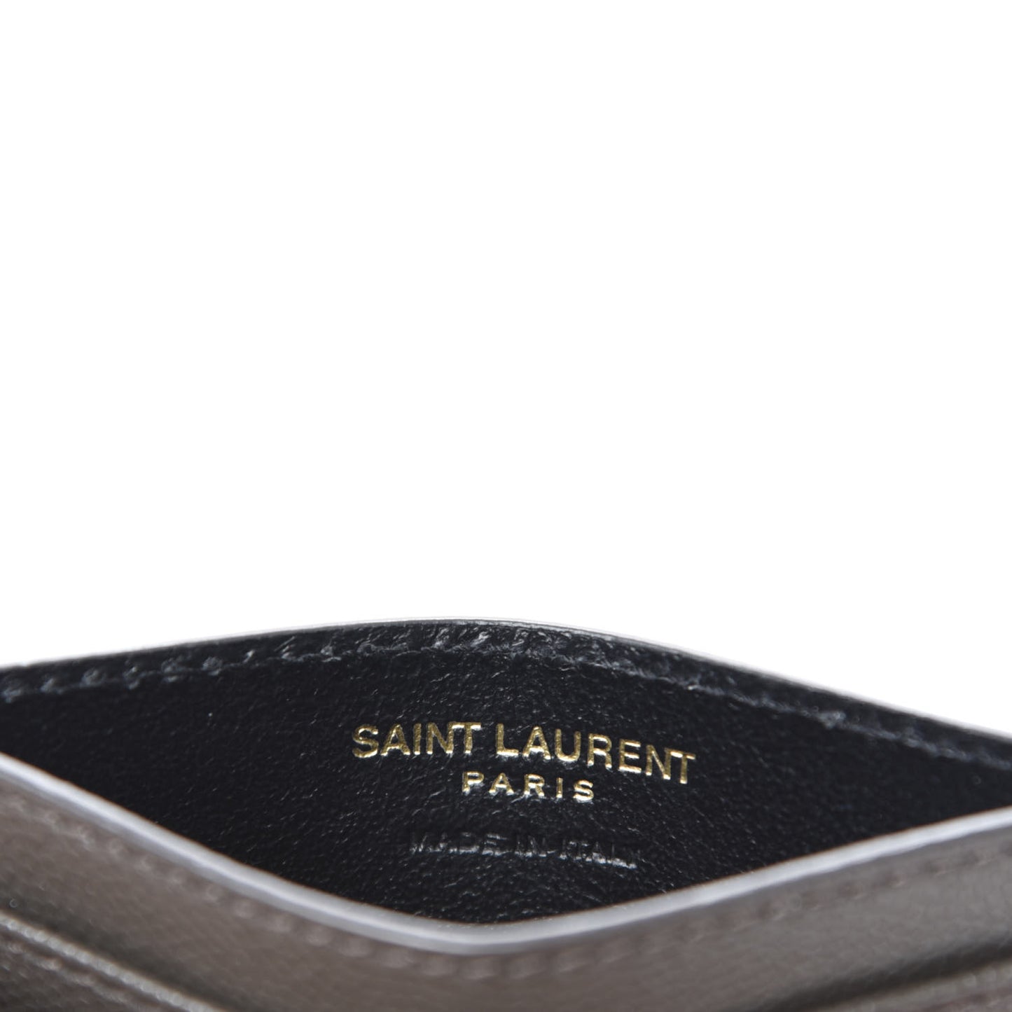 Grain De Poudre Matelasse Chevron Monogram Credit Card Case Pebble
