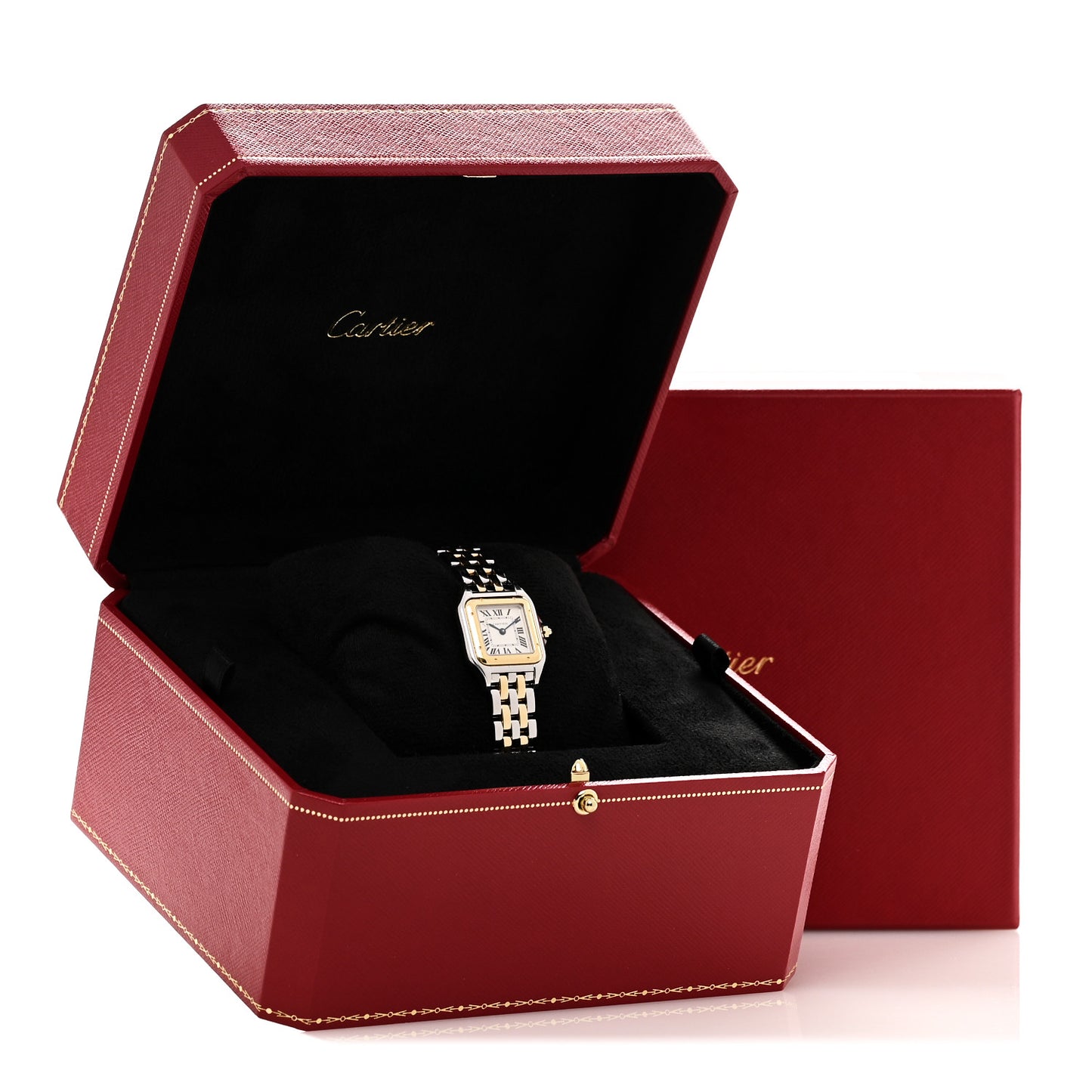 Stainless Steel 18K Yellow Gold 22mm Panthere Quartz Watch