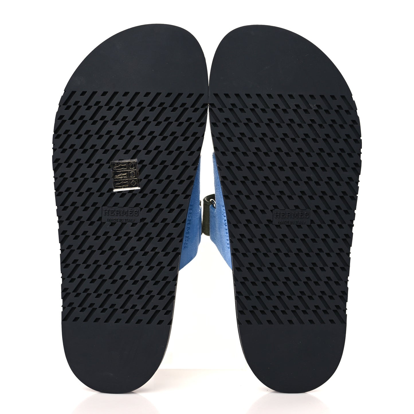 Suede Goatskin Womens Chypre Sandals 39 Bleu Cameo Vert