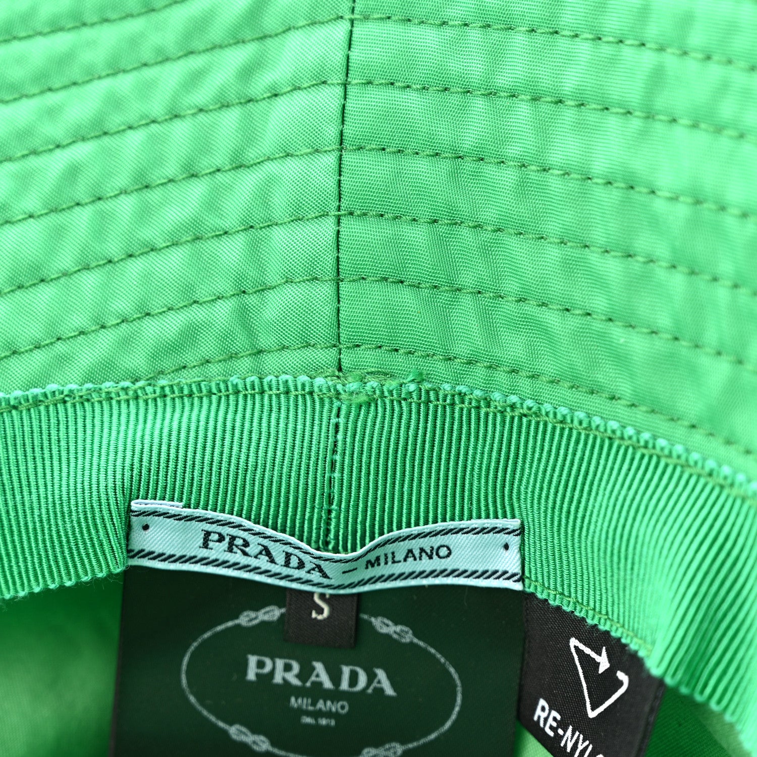 Prada Re-Nylon Triangle Womens Bucket Hat S Menta 9 of 10