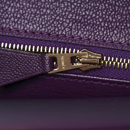 Hermes Madame Calfskin Birkin Sellier 25 Cassis 21 of 34