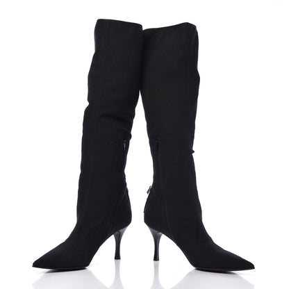 Gucci Canvas D Ring Tall Boots 38 Black 6 of 9