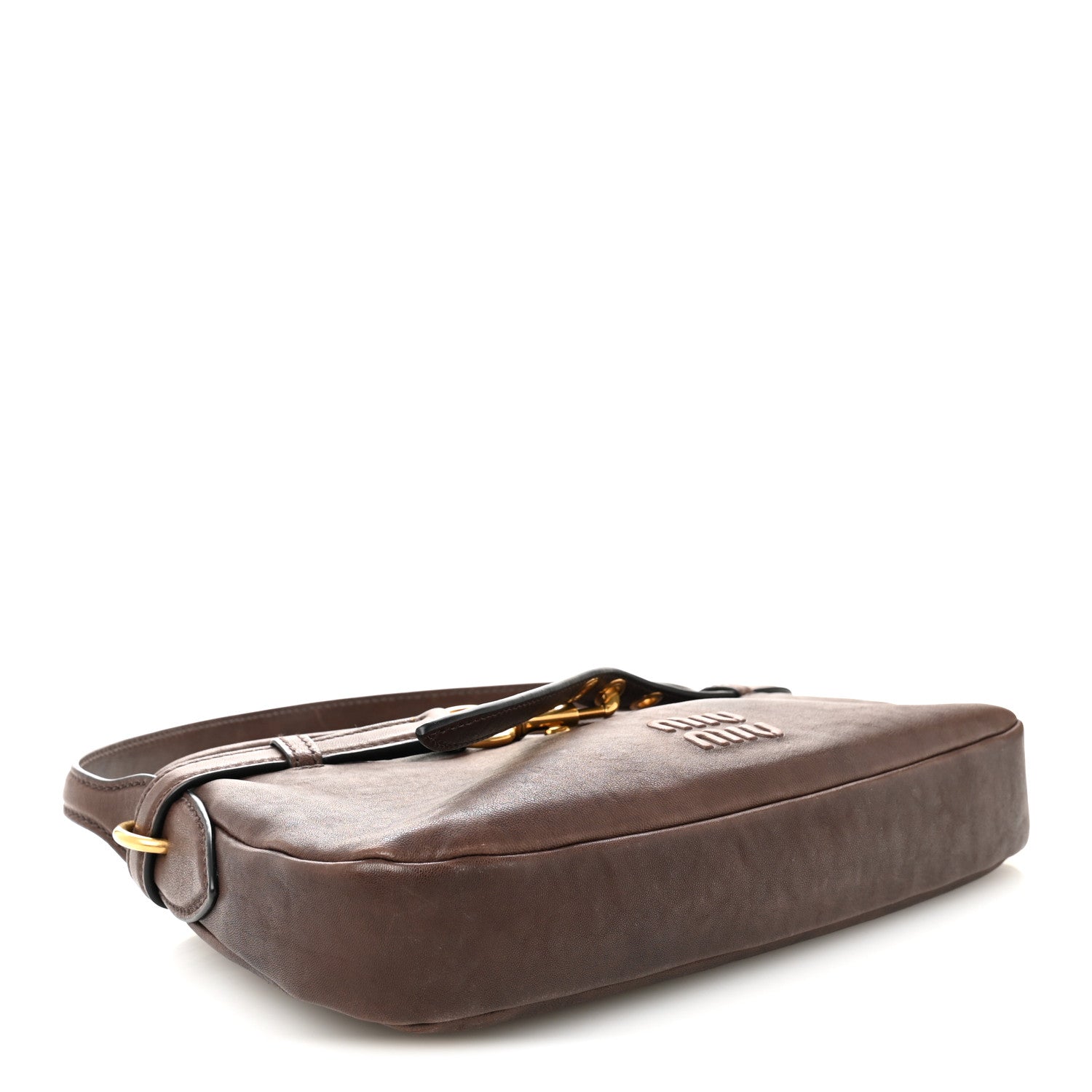 Miu Miu Nappa Aviator Regular Aventure Shoulder Bag Briarwood 4 of 11