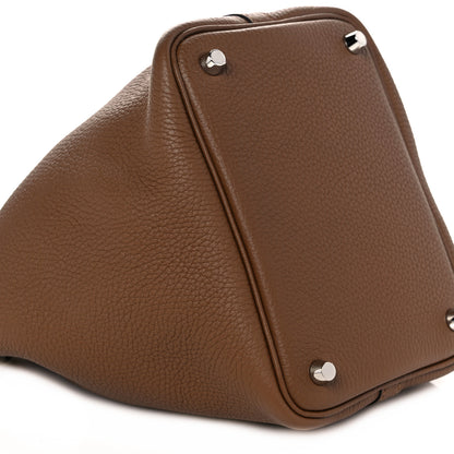 Hermes Taurillon Clemence Swift Eclat Picotin Lock 18 PM Alezan Biscuit 8 of 10