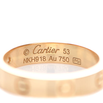 Cartier 18K Yellow Gold Diamond 4mm LOVE Wedding Band Ring 53 6.5 4 of 5
