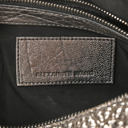 Alexander Wang Metallic Pebbled Lambskin Rocco Carbon Silver Hardware 6 of 9