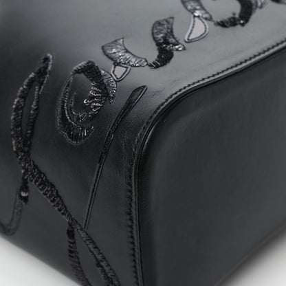Christian Louboutin Calfskin Paris Marie Jane Logo Backpack Black 9 of 11