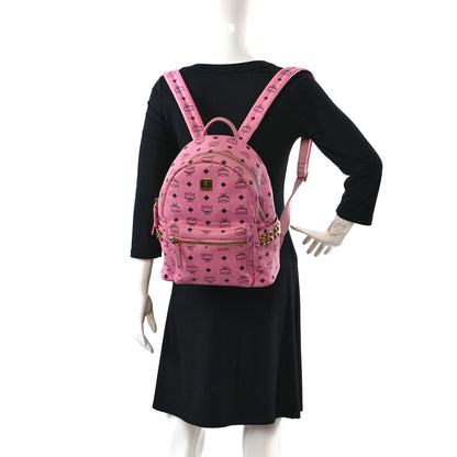 MCM Visetos Small Side Stud Stark Backpack Pink 2 of 9