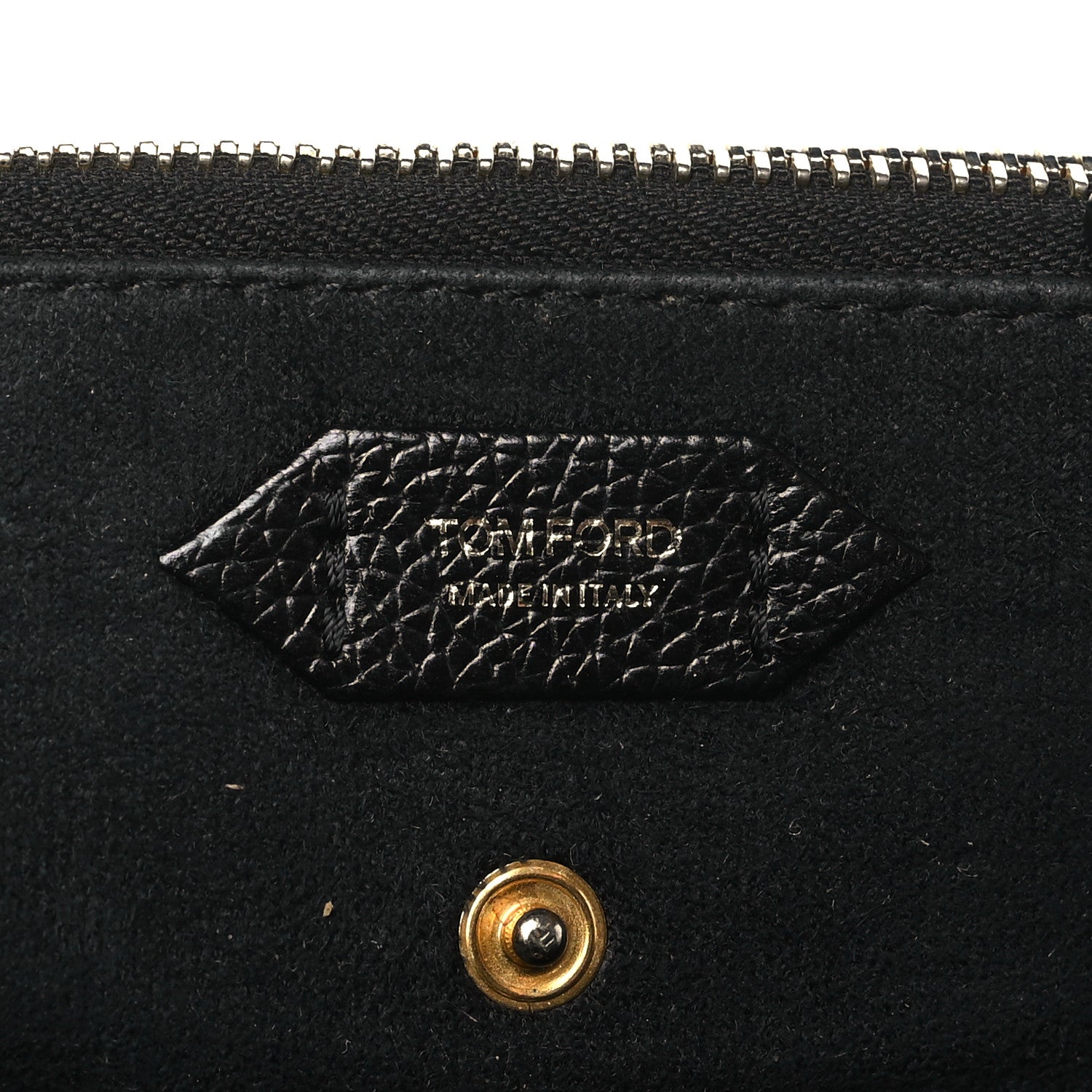 Tom Ford Pebbled Calfskin Triple Zip Crossbody Bag Black 6 of 9