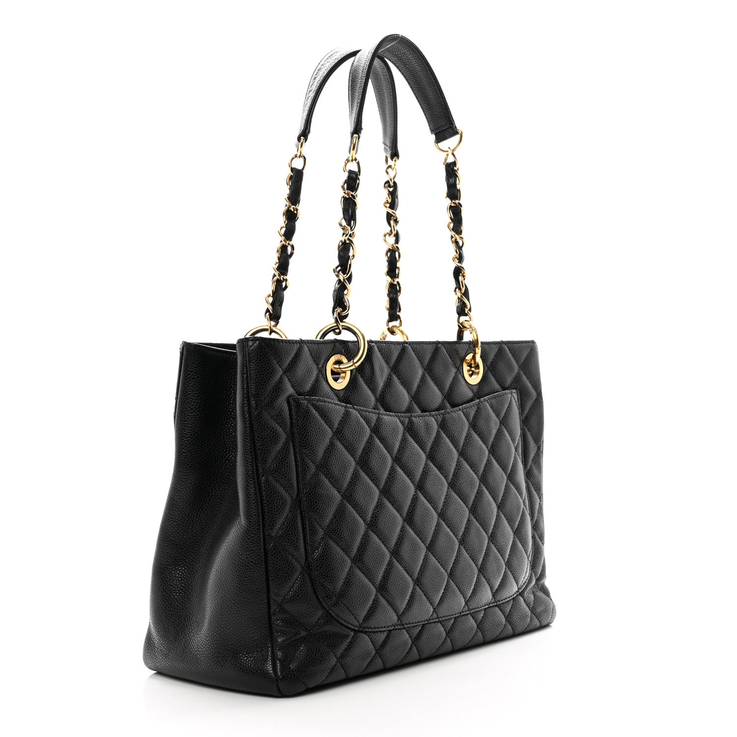 Chanel Caviar Quilted Grand Shopping Tote GST Black 3 of 11