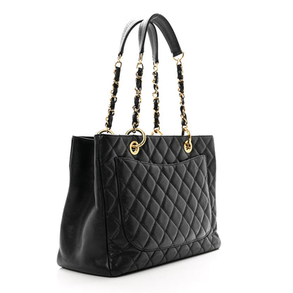 Chanel Caviar Quilted Grand Shopping Tote GST Black 3 of 11