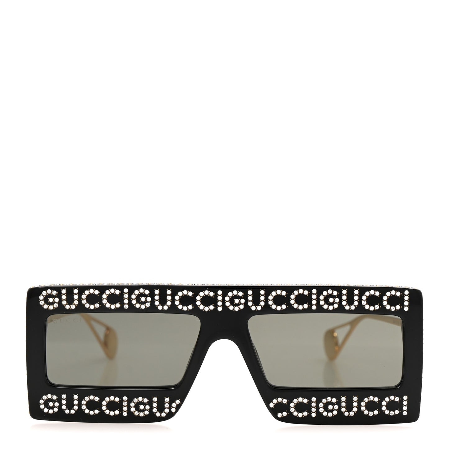 Acetate Crystal Mask-Frame Sunglasses GG0431S Black