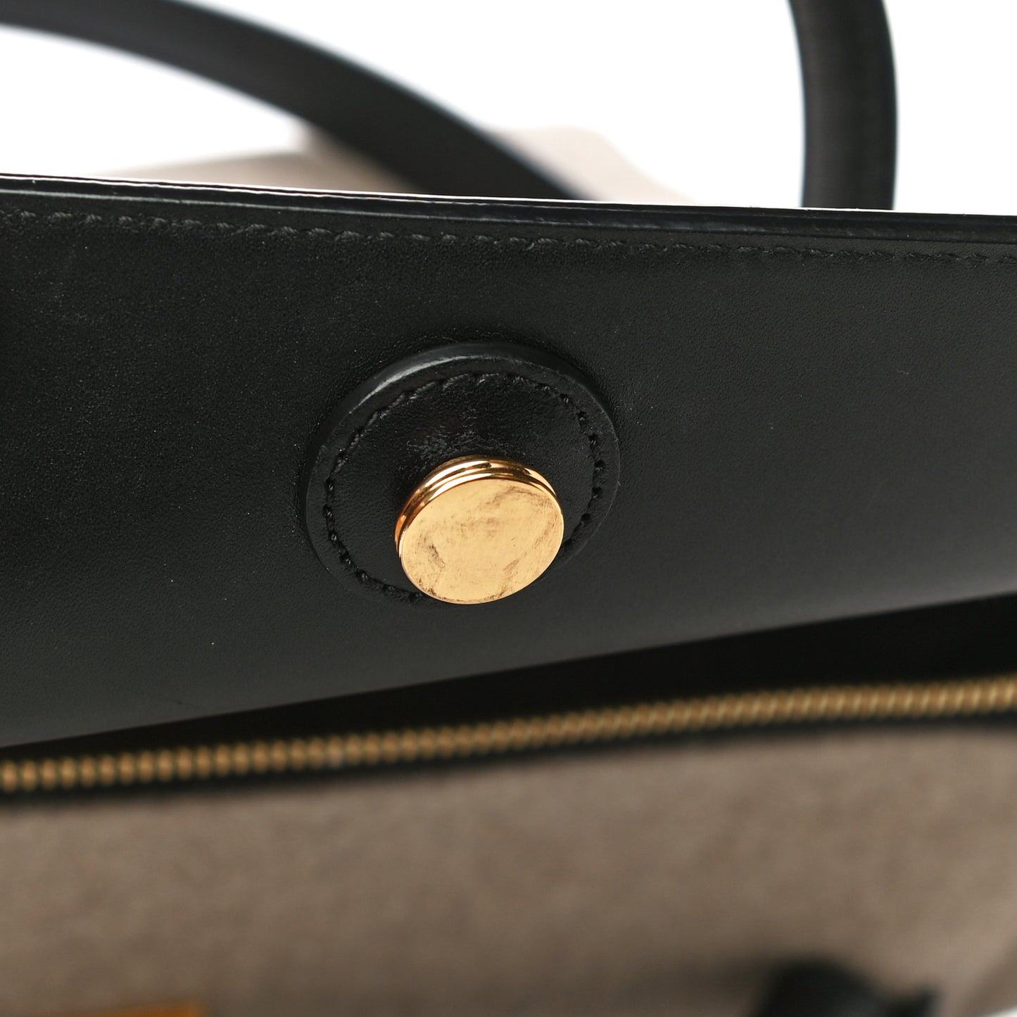 Felt Smooth Calfskin Mini Belt Bag Beige