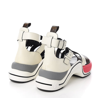 Louis Vuitton Patent Monogram LV Archlight Sandal 38.5 White 4 of 9