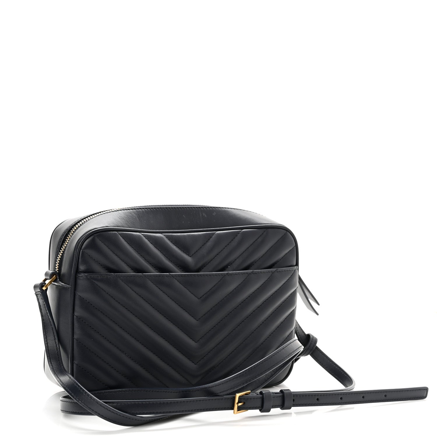 Saint Laurent Calfskin Matelasse Monogram Lou Camera Bag Deep Marine 3 of 10
