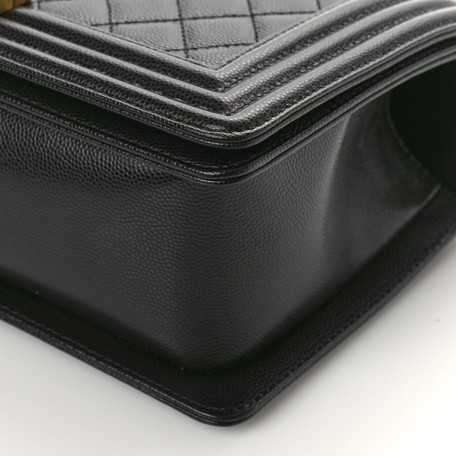 Chanel Caviar Quilted Medium Boy Flap Black 9 of 9