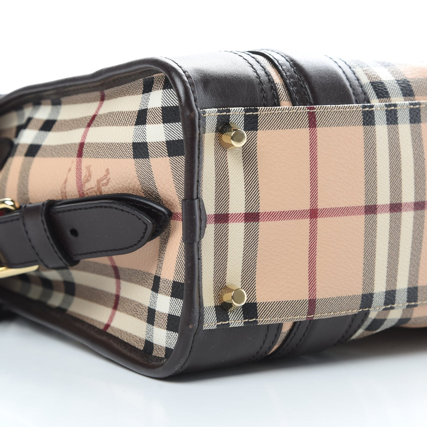 Haymarket Check Minford Portrait Tote Chocolate