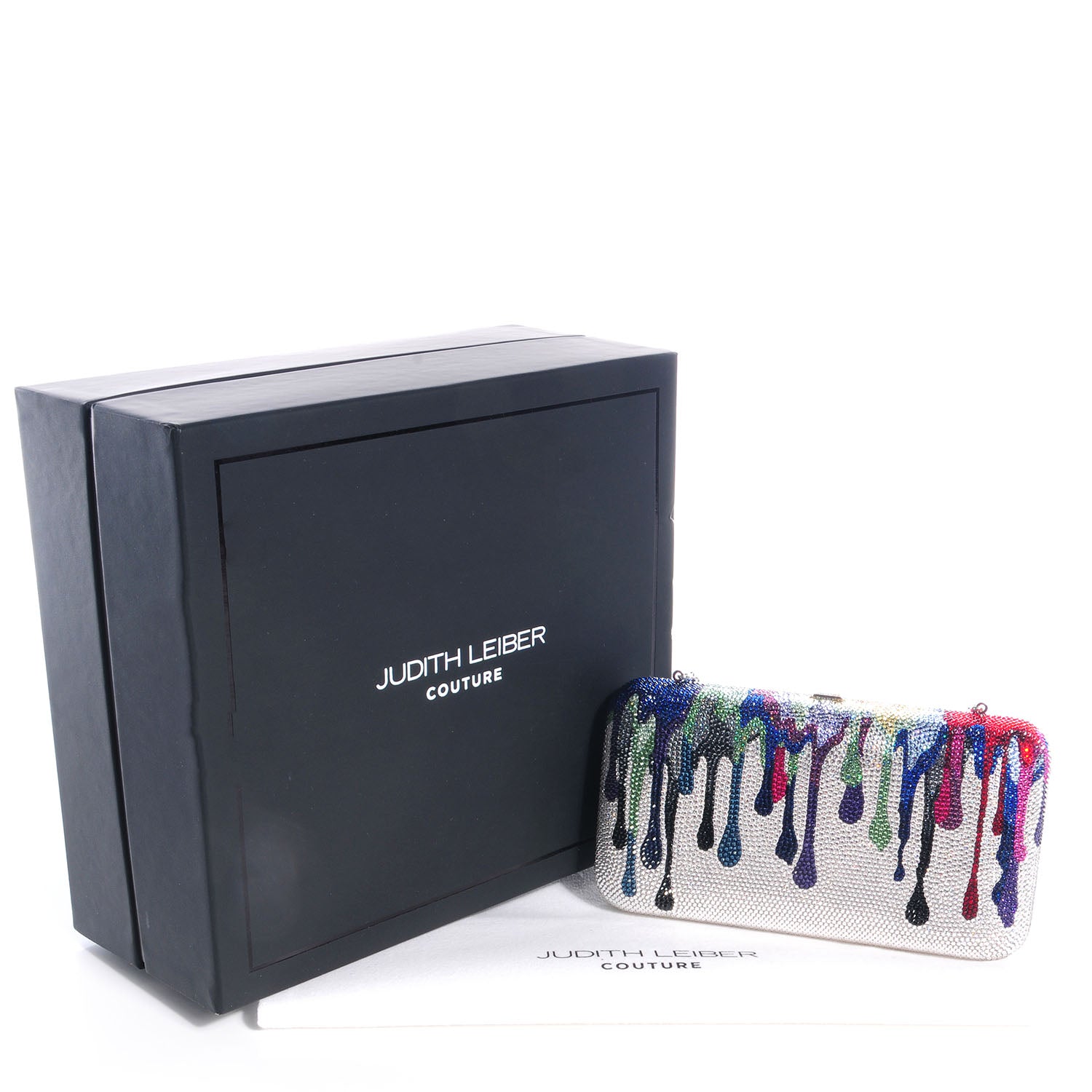 Judith Leiber Swarovski Crystal Drips Minaudiere Clutch Multicolor 5 of 8