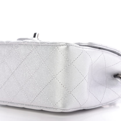 Chanel Metallic Lambskin Quilted Mini Square Flap Silver 7 of 10
