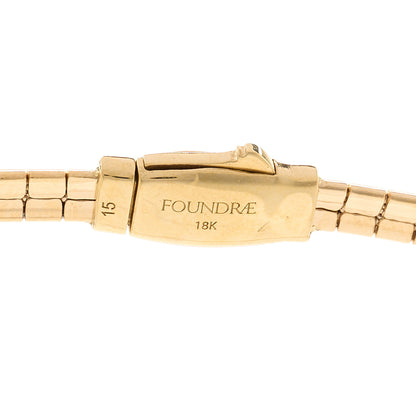 Foundrae 18K Yellow Gold Diamond Large Butterfly Wings Pendant Small Sleek Collar Necklace 4 of 5
