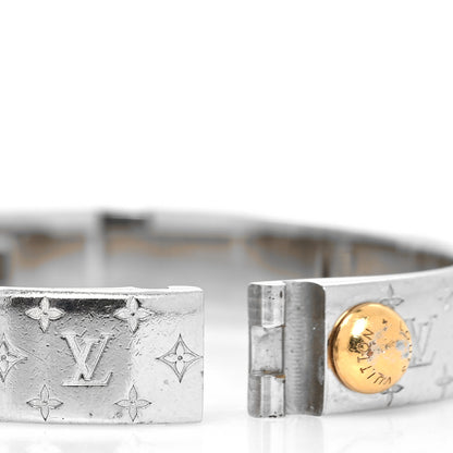 Louis Vuitton Palladium Monogram Nanogram Cuff S Silver 4 of 6