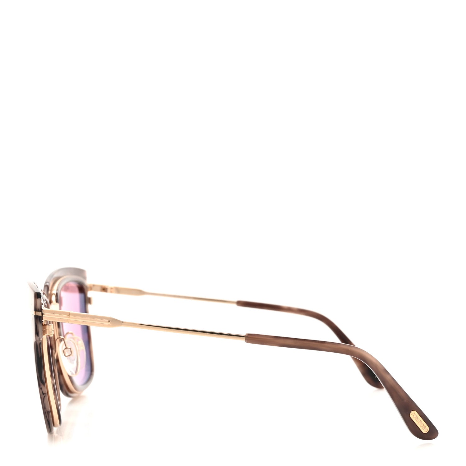 Tom Ford Acetate Lara Sunglasses TF573 Pink Melange Havana 3 of 8