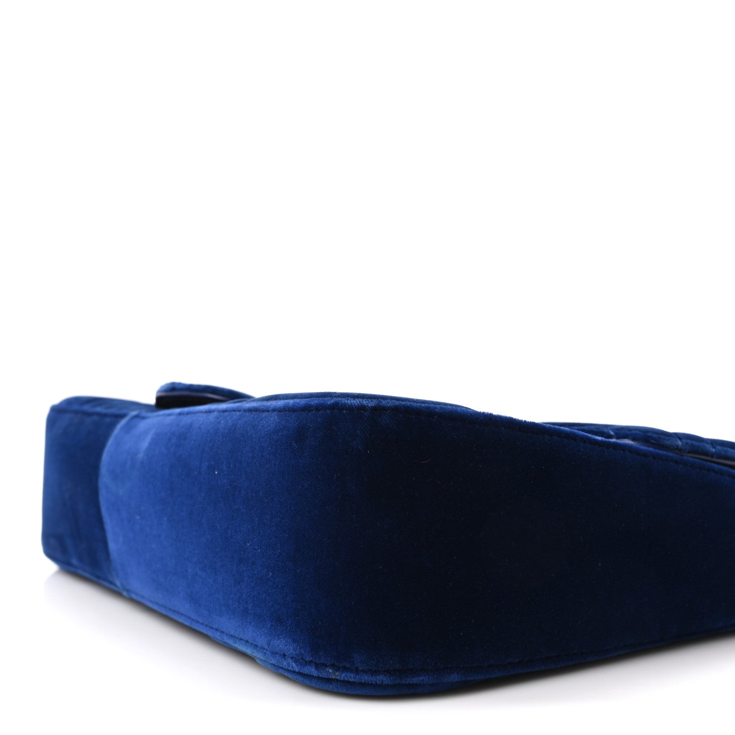 Gucci Velvet Matelasse Medium GG Marmont Shoulder Bag Cobalt Blue 10 of 10