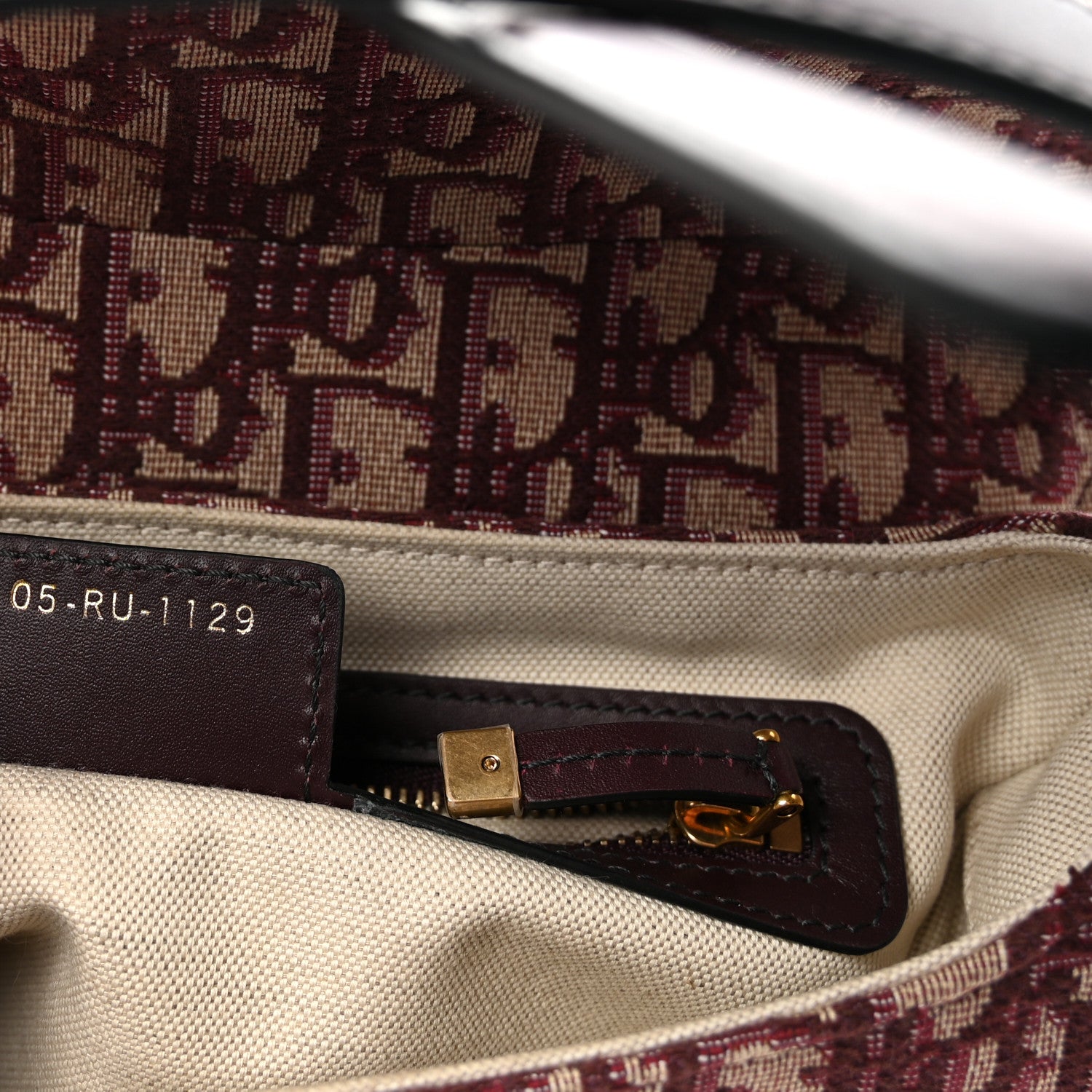 Christian Dior Oblique Saddle Bag Burgundy 7 of 10