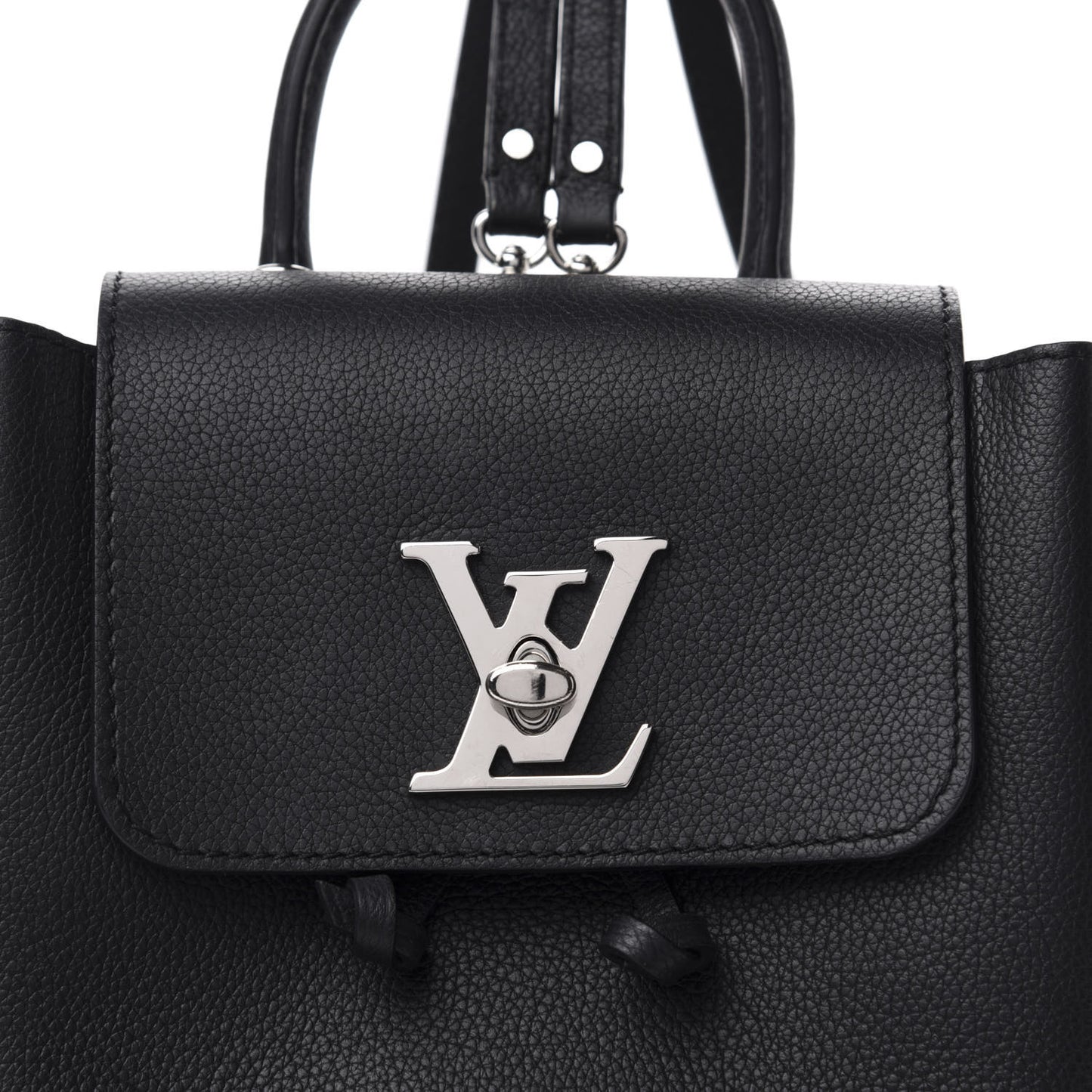 Calfskin Lockme Mini Backpack Black