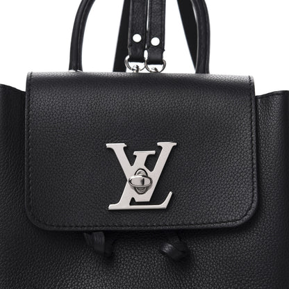 Louis Vuitton Calfskin Lockme Mini Backpack Black 8 of 8