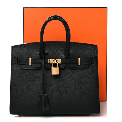 Hermes Epsom Birkin Sellier 25 Black 10 of 10