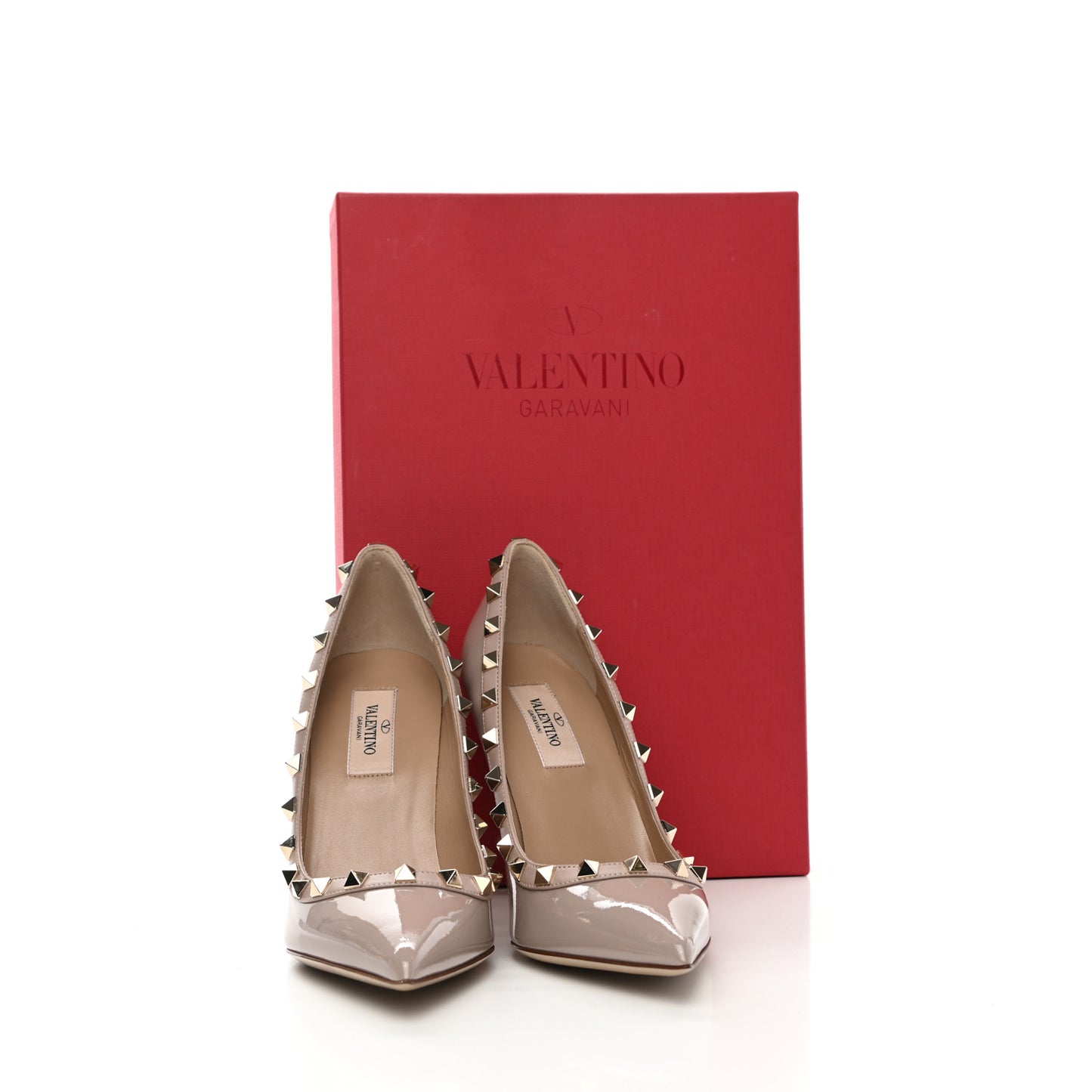 Patent Rockstud 100mm Pumps 36.5 Poudre