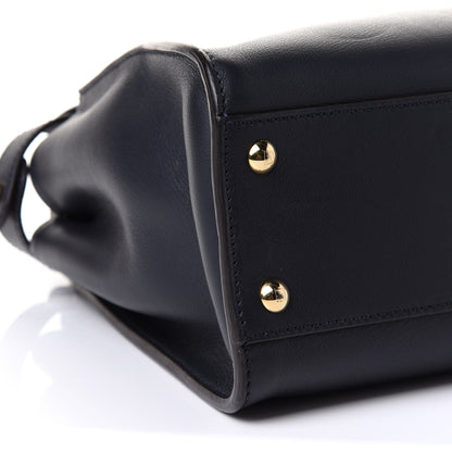 Fendi Calfskin Velvet Fun Fair Medium Peekaboo Iconic Satchel Night Blue Multicolor 10 of 11