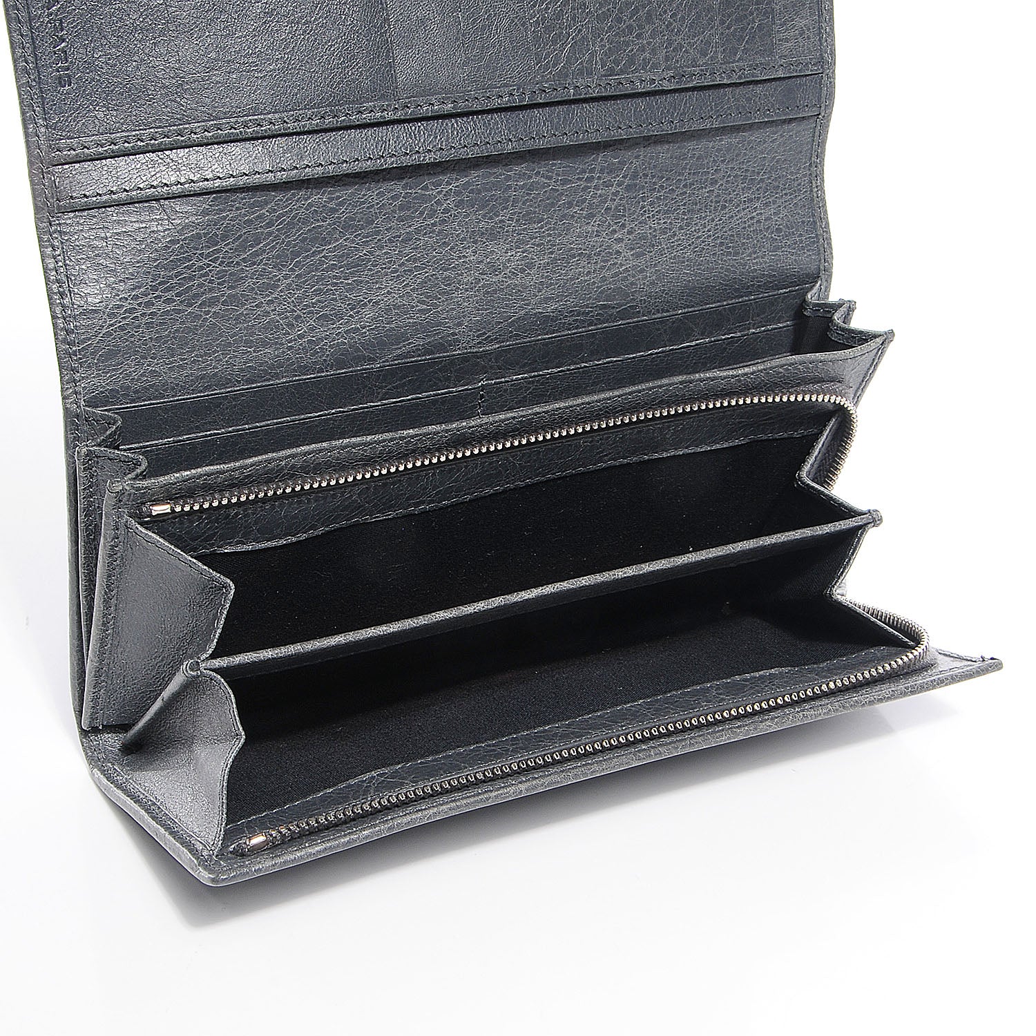 Balenciaga Agneau Giant 12 Silver Hardware Money Wallet Gris Tarmac 5 of 10