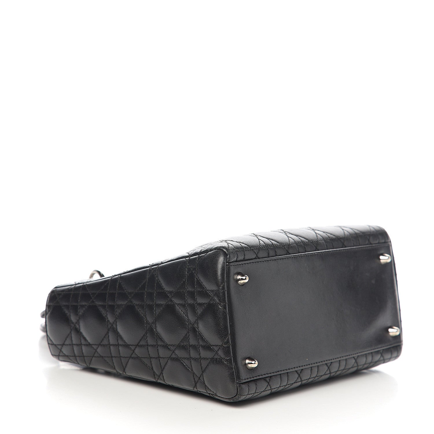 Christian Dior Lambskin Cannage Medium Lady Dior Black 3 of 10