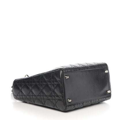 Christian Dior Lambskin Cannage Medium Lady Dior Black 3 of 10