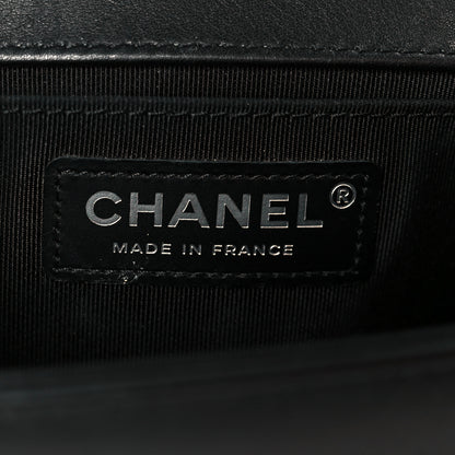 Chanel Lambskin Braided Woven Small Boy Flap Black 6 of 11