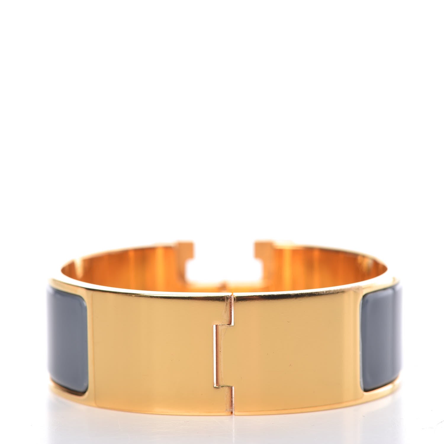 Hermes Enamel Wide Clic Clac H Bracelet PM Slate 3 of 6