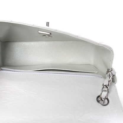 Chanel Iridescent Crumpled Calfskin Quilted Mini Rectangular Flap White 4 of 10