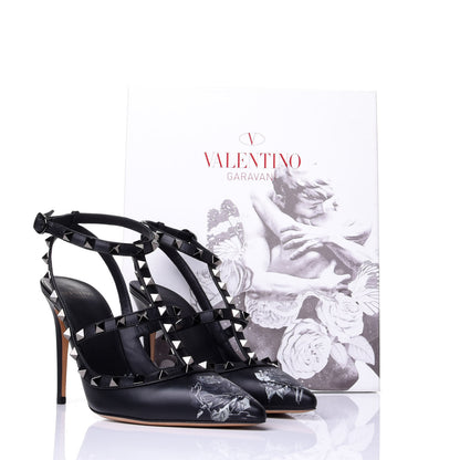 Valentino Garavani X UNDERCOVER Nappa Rockstud Ankle Strap 100 Pumps 38.5 Black 10 of 10